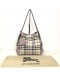 BURBERRY Canterbury House Check Shoulder Tote Bag in Pink/Beige