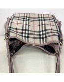 BURBERRY Canterbury House Check Shoulder Tote Bag in Pink/Beige