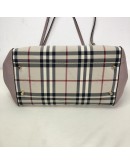 BURBERRY Canterbury House Check Shoulder Tote Bag in Pink/Beige