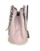 BURBERRY Canterbury House Check Shoulder Tote Bag in Pink/Beige