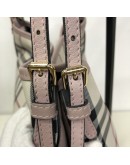 BURBERRY Canterbury House Check Shoulder Tote Bag in Pink/Beige