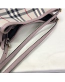 BURBERRY Canterbury House Check Shoulder Tote Bag in Pink/Beige