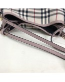 BURBERRY Canterbury House Check Shoulder Tote Bag in Pink/Beige
