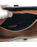 YVES SAINT LAURENT LE 5 A 7 Hobo in Black Crocodile Embossed Shiny Leather – GHW