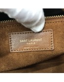 YVES SAINT LAURENT LE 5 A 7 Hobo in Black Crocodile Embossed Shiny Leather – GHW