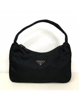 PRADA Nylon Tessuto Sport Nero Mini Hobo Bag