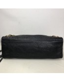 BALENCIAGA Medium Classic City Handbag with Shoulder Strap in Black Arena Lambskin – GHW (Recoloured)