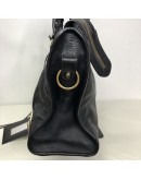 BALENCIAGA Medium Classic City Handbag with Shoulder Strap in Black Arena Lambskin – GHW (Recoloured)