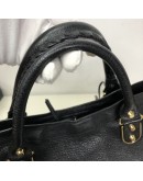 BALENCIAGA Medium Classic City Handbag with Shoulder Strap in Black Arena Lambskin – GHW (Recoloured)