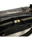 BALENCIAGA Medium Classic City Handbag with Shoulder Strap in Black Arena Lambskin – GHW (Recoloured)