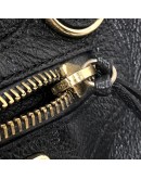 BALENCIAGA Medium Classic City Handbag with Shoulder Strap in Black Arena Lambskin – GHW (Recoloured)
