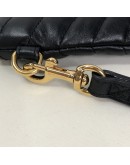 YVES SAINT LAURENT Monogram Chevron Quilted Clutch in Black Calfskin – GHW