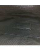 YVES SAINT LAURENT Monogram Chevron Quilted Clutch in Black Calfskin – GHW