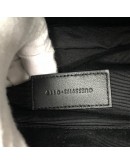 YVES SAINT LAURENT Monogram Chevron Quilted Clutch in Black Calfskin – GHW