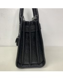 YVES SAINT LAURENT Sac De Jour Handbag with Shoulder Strap in Black Crocodile Embossed Leather – SHW