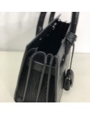 YVES SAINT LAURENT Sac De Jour Handbag with Shoulder Strap in Black Crocodile Embossed Leather – SHW