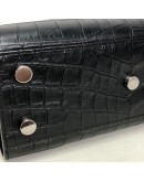 YVES SAINT LAURENT Sac De Jour Handbag with Shoulder Strap in Black Crocodile Embossed Leather – SHW