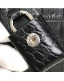 YVES SAINT LAURENT Sac De Jour Handbag with Shoulder Strap in Black Crocodile Embossed Leather – SHW