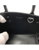 YVES SAINT LAURENT Sac De Jour Handbag with Shoulder Strap in Black Crocodile Embossed Leather – SHW