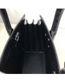 YVES SAINT LAURENT Sac De Jour Handbag with Shoulder Strap in Black Crocodile Embossed Leather – SHW