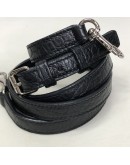 YVES SAINT LAURENT Sac De Jour Handbag with Shoulder Strap in Black Crocodile Embossed Leather – SHW