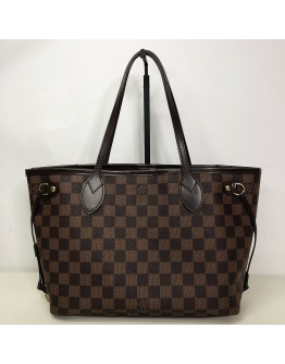 LOUIS VUITTON Damier Ebene Neverfull PM Tote Bag in Red Inner Lining – GHW (Year 2011)