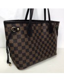 LOUIS VUITTON Damier Ebene Neverfull PM Tote Bag in Red Inner Lining – GHW (Year 2011)