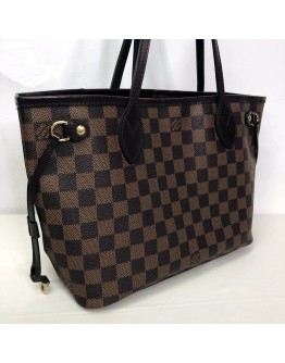 LOUIS VUITTON Damier Ebene Neverfull PM Tote Bag in Red Inner Lining – GHW (Year 2011)
