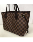 LOUIS VUITTON Damier Ebene Neverfull PM Tote Bag in Red Inner Lining – GHW (Year 2011)
