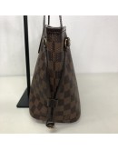 LOUIS VUITTON Damier Ebene Neverfull PM Tote Bag in Red Inner Lining – GHW (Year 2011)