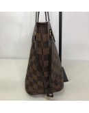 LOUIS VUITTON Damier Ebene Neverfull PM Tote Bag in Red Inner Lining – GHW (Year 2011)