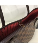 LOUIS VUITTON Damier Ebene Neverfull PM Tote Bag in Red Inner Lining – GHW (Year 2011)