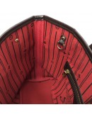LOUIS VUITTON Damier Ebene Neverfull PM Tote Bag in Red Inner Lining – GHW (Year 2011)