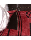 LOUIS VUITTON Damier Ebene Neverfull PM Tote Bag in Red Inner Lining – GHW (Year 2011)