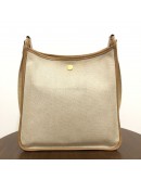 HERMES Vespa PM in Beige Toile Canvas & Camel Leather – GHW