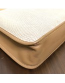 HERMES Vespa PM in Beige Toile Canvas & Camel Leather – GHW