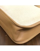 HERMES Vespa PM in Beige Toile Canvas & Camel Leather – GHW