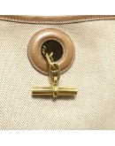 HERMES Vespa PM in Beige Toile Canvas & Camel Leather – GHW