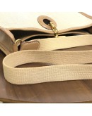 HERMES Vespa PM in Beige Toile Canvas & Camel Leather – GHW