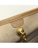 HERMES Vespa PM in Beige Toile Canvas & Camel Leather – GHW
