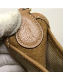 HERMES Vespa PM in Beige Toile Canvas & Camel Leather – GHW