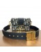 CHRISTIAN DIOR 30 Montaigne Box Bag in Blue Oblique Jacquard with Shoulder Strap