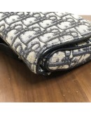 CHRISTIAN DIOR Mini Saddle Belt Bag in Blue Oblique Jacquard – SHW (Year 2020)