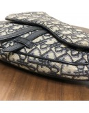CHRISTIAN DIOR Mini Saddle Belt Bag in Blue Oblique Jacquard – SHW (Year 2020)