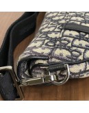 CHRISTIAN DIOR Mini Saddle Belt Bag in Blue Oblique Jacquard – SHW (Year 2020)