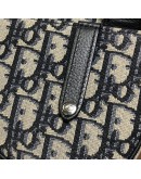CHRISTIAN DIOR Mini Saddle Belt Bag in Blue Oblique Jacquard – SHW (Year 2020)