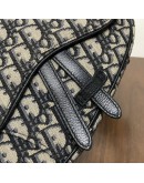 CHRISTIAN DIOR Mini Saddle Belt Bag in Blue Oblique Jacquard – SHW (Year 2020)