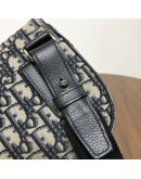 CHRISTIAN DIOR Mini Saddle Belt Bag in Blue Oblique Jacquard – SHW (Year 2020)