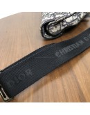 CHRISTIAN DIOR Mini Saddle Belt Bag in Blue Oblique Jacquard – SHW (Year 2020)