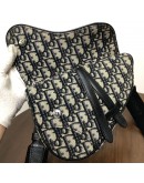 CHRISTIAN DIOR Mini Saddle Belt Bag in Blue Oblique Jacquard – SHW (Year 2020)